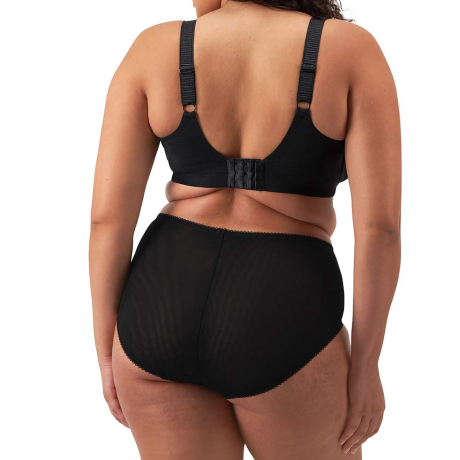 Backview of Elomi Cate Allure Bra and Briefs in black EL302405 and EL302451
