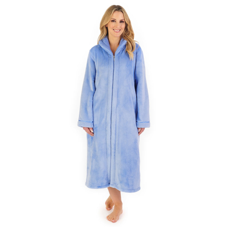 Slenderella Housecoat in blue HC4340