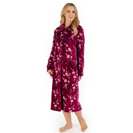 Slenderella Housecoat in Damson HC06311