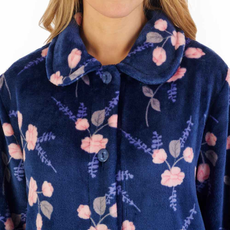 Slenderella Housecoat in Navy HC06311