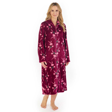 Slenderella Housecoat in Damson HC06312