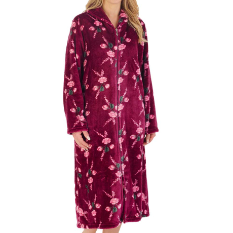 Slenderella Housecoat in Damson HC06312