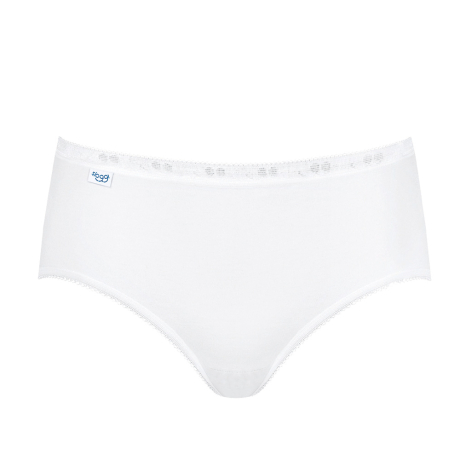 Sloggi Midi Briefs 4 Pack in white as part of the white/navy MIDI