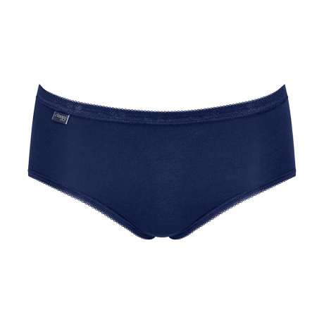 Sloggi Midi Briefs 4 Pack in navy as part of the white/navy MIDI