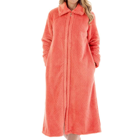 BURNT ORANGE,Slenderella,Housecoat,2024,Luxury Waffle Fleece,HC4326