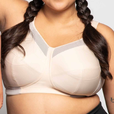 Ulla Dessous Kate Soft Cup Sports Bra In Biscuit 6028