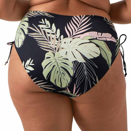 Backview of Elomi Swim Tropical Retreat Bikini Briefs In Black ES801973