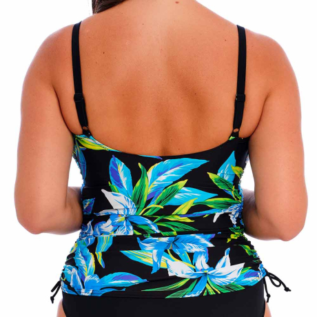 Backview of Fantasie Swim Talm Beach Tankini Top In Black FS505054