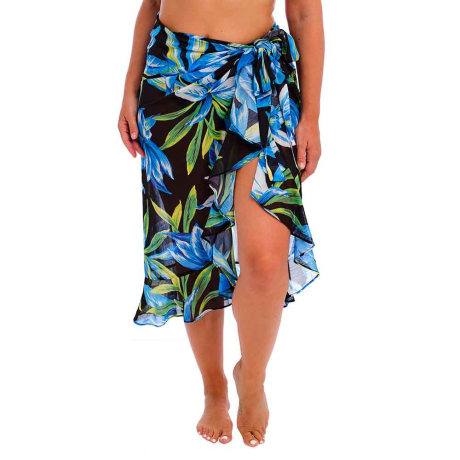 Fantasie Swim Talm Beach Sarong In Black FS505091