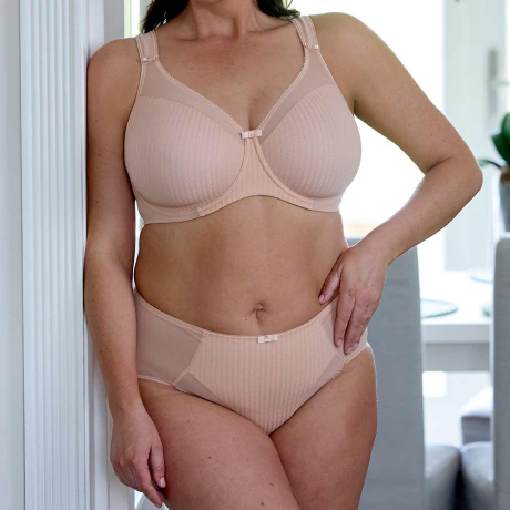 Berlei Beauty Stripe Bra and Briefs In Blush B541 and B543