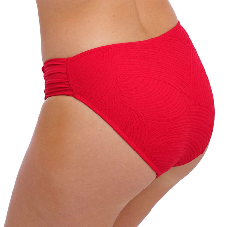 Sideview of Fantasie Swim Ottawa Bikini Briefs in Radiant Red FS6358