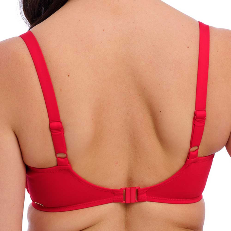 Backview of Fantasie Swim Ottawa Bikini Top in Radiant Red FS6355