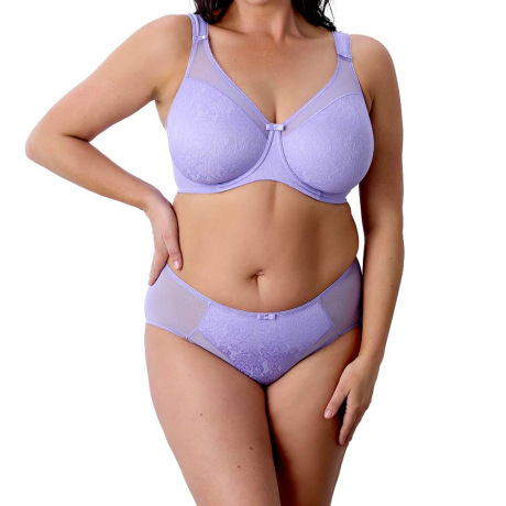 Berlei Beauty Stripe Bra and Briefs In Violet Tulip B521 and B523
