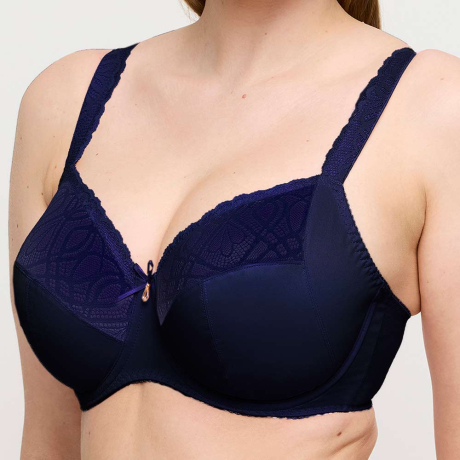 Sideview of PrimaDonna Salerno Bra In Midnight Blue 0163530
