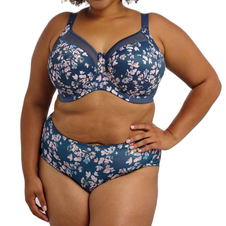 Goddess Kayla Bra and Briefs in Teal Blossom GD6162 and GD6168
