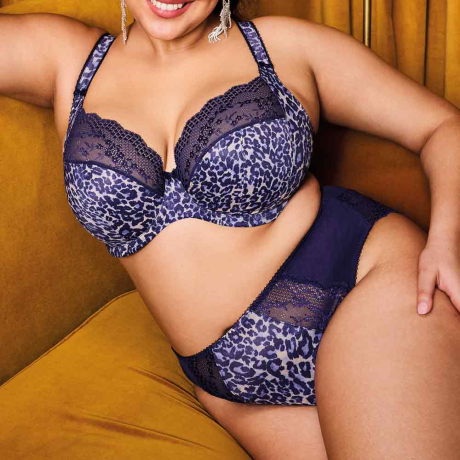 Elomi Lucie Bra and Briefs in Midnight EL4490 and EL4498
