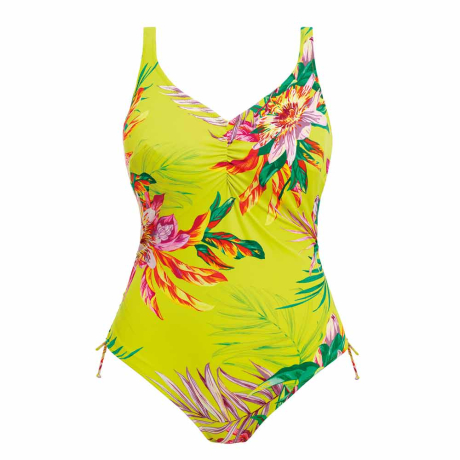 Cala Macarella Underwired V-neck Swimsuit With Adjustable Leg