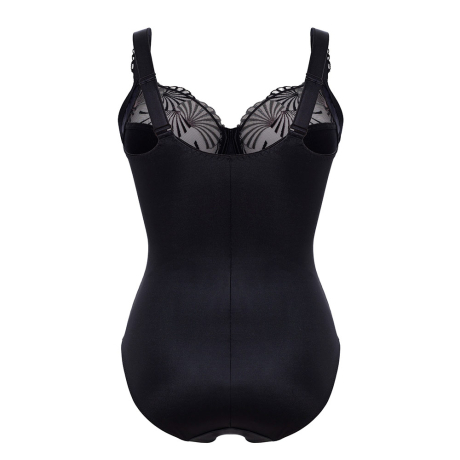 Backview of Ulla Dessous Emily Corselette in Black 2273
