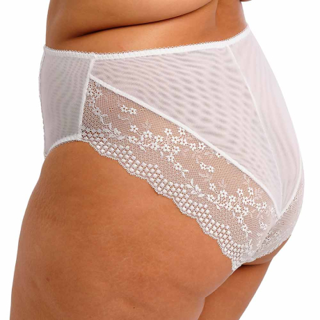 Sideview of Elomi Lucie Briefs in White EL4498

