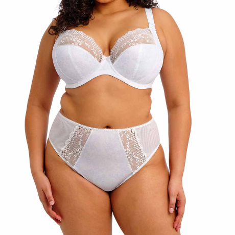 Elomi Lucie Bra and Briefs in White EL4490 and EL4498
