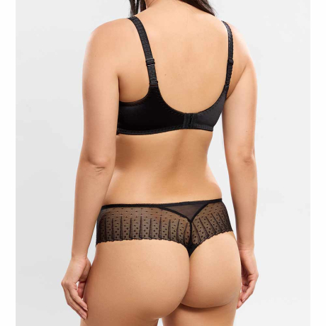 Backview of Empreinte Amour Bra and Briefs In Black 07225 and 01225
