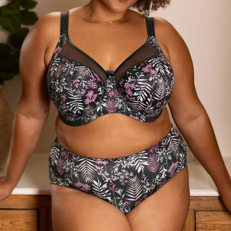 Goddess Kayla Bra and Briefs in Charcoal GD6162 and GD6168
