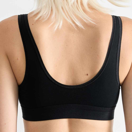 Backview of Sloggi Double Comfort T Top Bra In Black DCTTOP
