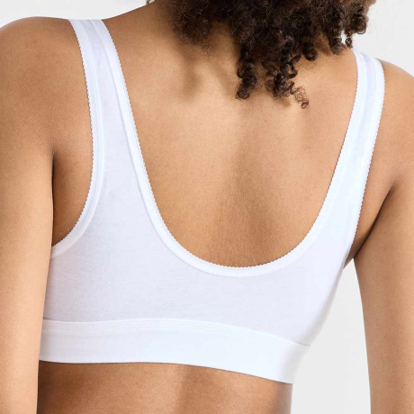 Backview of Sloggi Double Comfort T Top Bra In White DCTTOP
