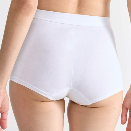 Backview of Sloggi Double Comfort T Shorts In White DCTSHORT
