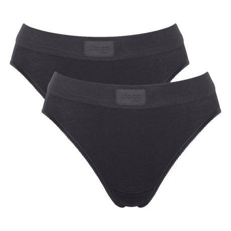 Sloggi Double Comfort T Tai 2 Pack In Black DCTTAI2
