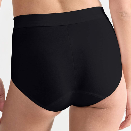 Backview of Sloggi Double Comfort T Maxi 2 Pack In Black DCTMAXI2
