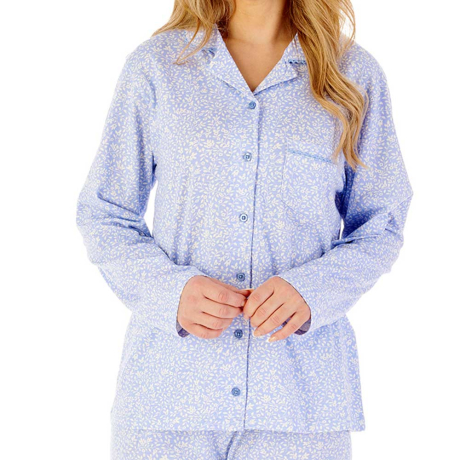Slenderella Wild Thyme Pyjamas In Blue PJ08113
