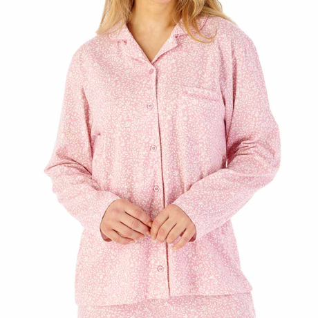 Slenderella Wild Thyme Pyjamas In Pink PJ08113

