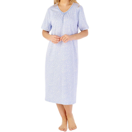 Wild Thyme Short Sleeve 42 Inch Cotton Nightdress