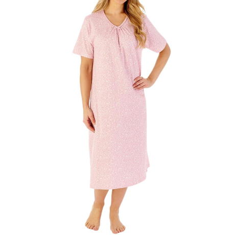 Slenderella Wild Thyme Nightdress In Pink ND08111

