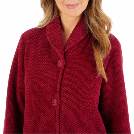 Slenderella Soft Waffle Housecoat In Raspberry HC08332
