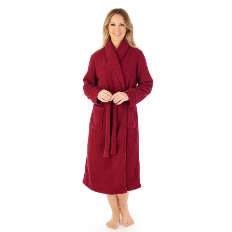 Slenderella Soft Waffle Housecoat In Raspberry HC08333
