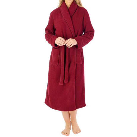 Slenderella Soft Waffle Housecoat In Raspberry HC08333
