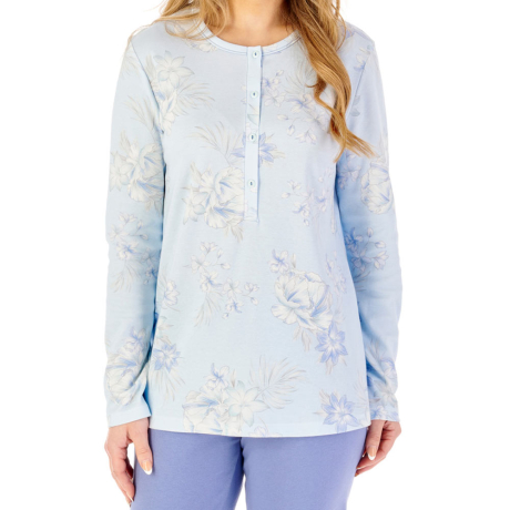 Slenderella Lilly Pyjamas In Blue PJ08123

