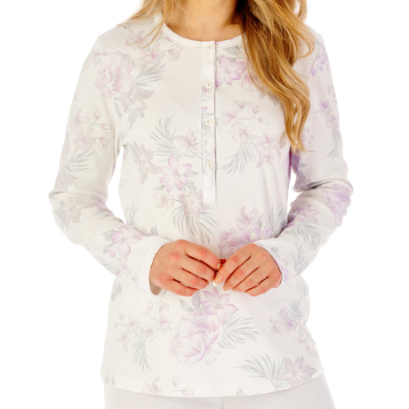 Slenderella Lilly Pyjamas In Cream PJ08123
