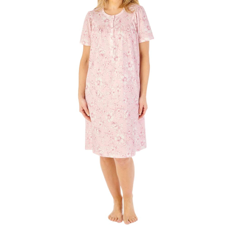 Windflower Short Sleeve Cotton 42 Inch Nightdress