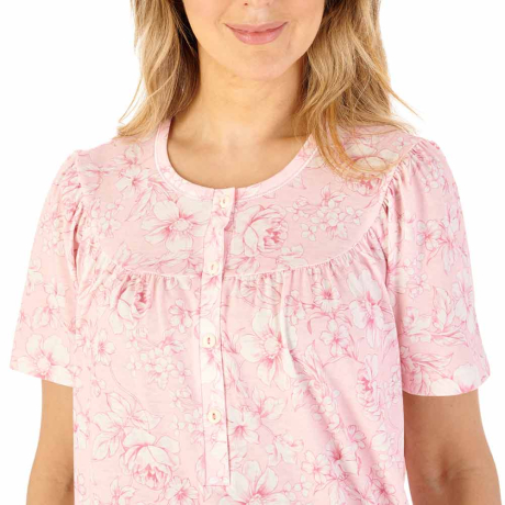 Slenderella Windflower Nightdress In Pink ND08115
