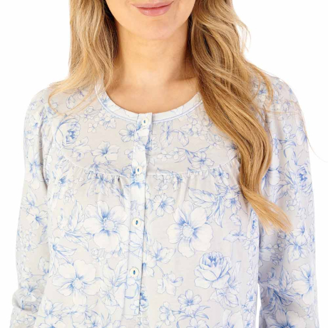 Slenderella Windflower Nightdress In Blue ND08116
