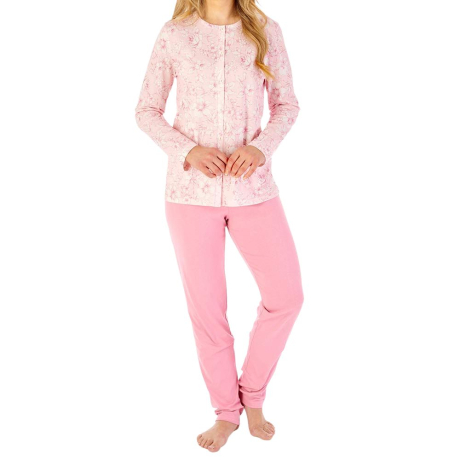Slenderella Windflower Pyjamas In Pink PJ08117
