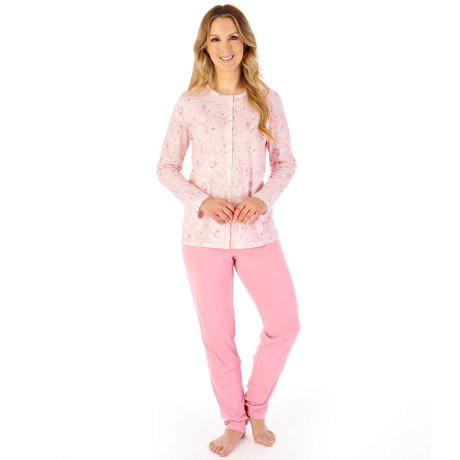Slenderella Windflower Pyjamas In Pink PJ08117
