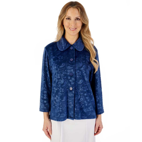 Slenderella Bedjacket in Navy BJ08345
