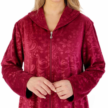 Slenderella Housecoat in Raspberry HC08347
