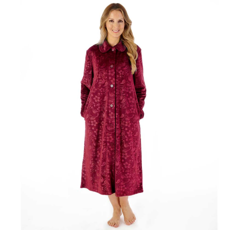 Slenderella Housecoat in Raspberry HC08346
