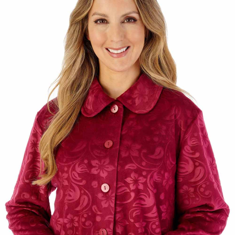 Slenderella Housecoat in Raspberry HC08346
