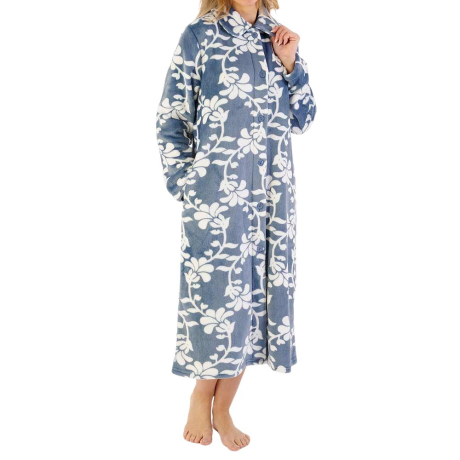 Slenderella Housecoat in Grey HC08311
